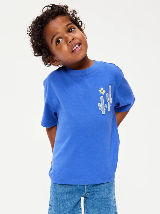 Oversized Short-Sleeve Graphic T-Shirt for Toddler Boys