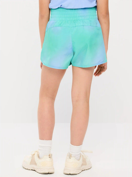 High-Waisted Dolphin-Hem Run Shorts for Girls