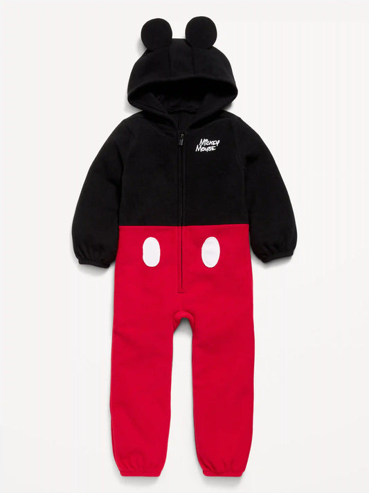 Disney© Hooded Mickey Mouse Microfleece One-Piece for Toddler Boys