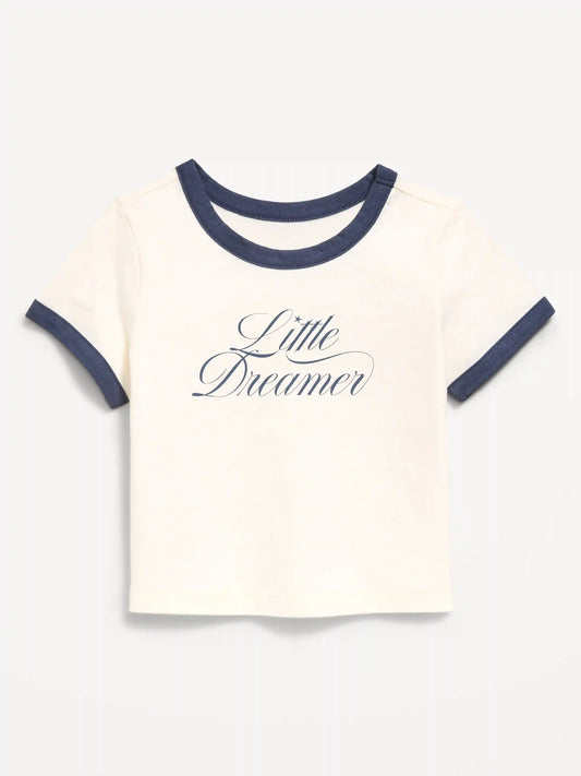 Short-Sleeve Ringer Graphic T-Shirt for Toddler Girls