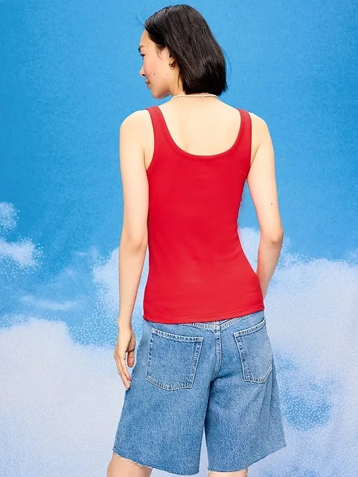 Old Navy x Disney Mickey Mouse Ribbed Scoop-Neck Tank Top for Women