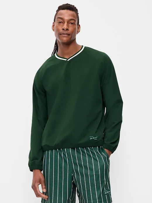 V-Neck Pullover Windbreaker