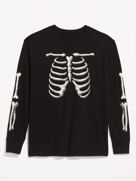 Loose Rotation Long-Sleeve Graphic T-Shirt