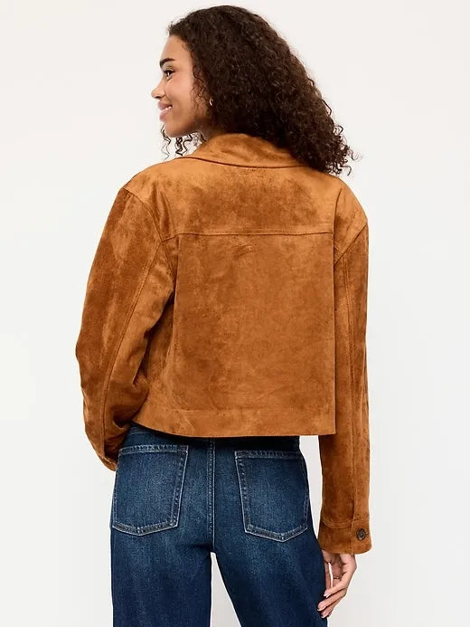 Classic Faux-Suede Jacket
