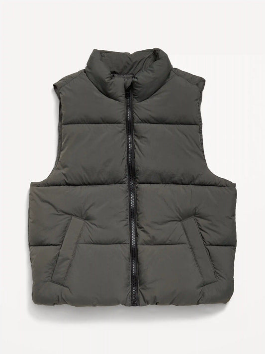 Frost-Free Water-Resistant Puffer Vest for Boys