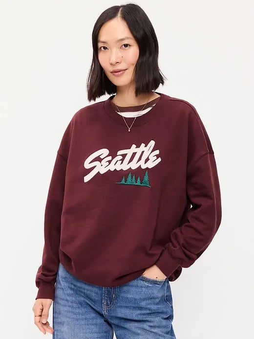 SoComfy Oversized Crew-Neck Sweatshirt