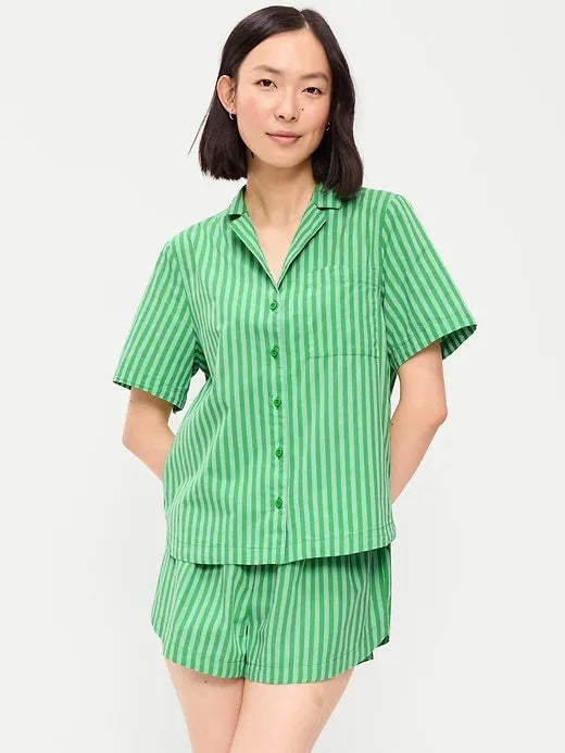 Poplin Pajama Short Set