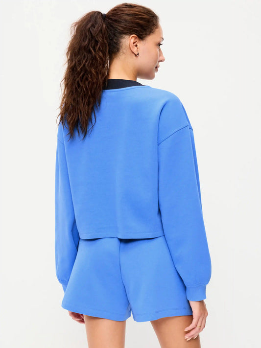 Dynamic Fleece Oversized Cropped Sweatshirt