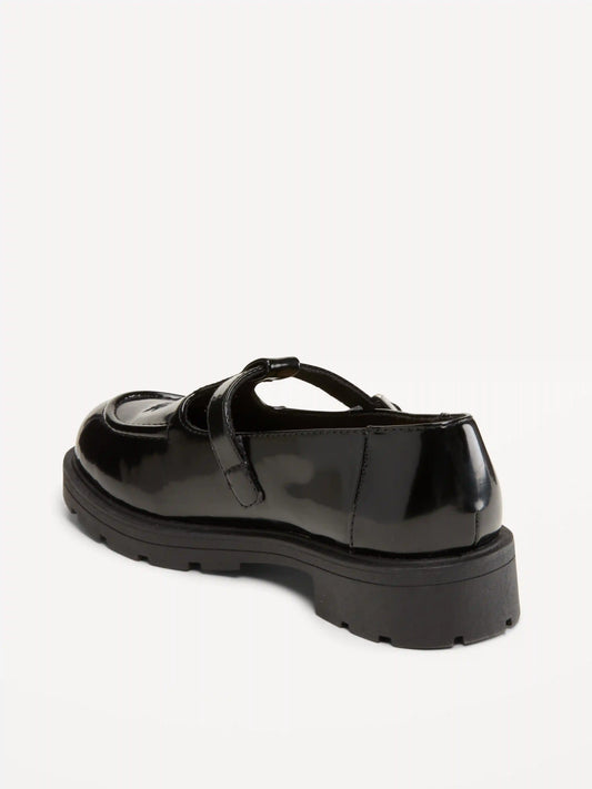 Shiny Faux-Leather Mary Jane Shoes for Girls