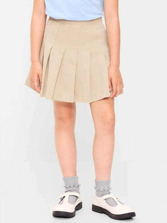 School Uniform Ponte-Knit Pleated Skort for Girls