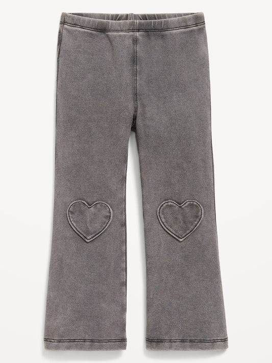 Faux-Denim Flared Leggings for Toddler Girls