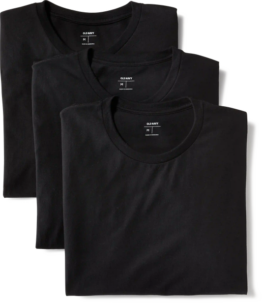 Go-Dry Crew-Neck T-Shirts 3-Pack