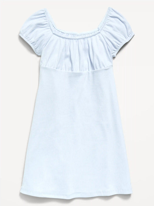 Fit and Flare Ribbed Dress for Girls