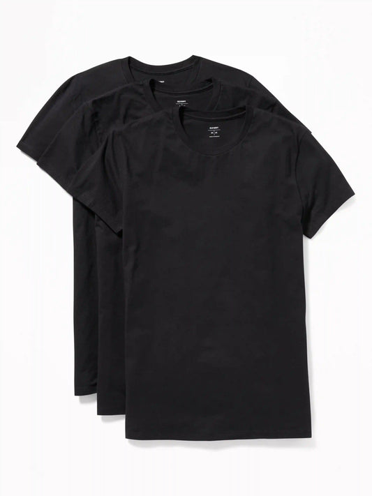 Go-Dry Crew-Neck T-Shirts 3-Pack