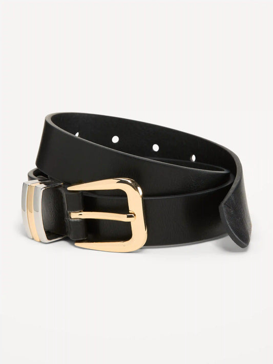 Triple-Loop Skinny Belt for Women