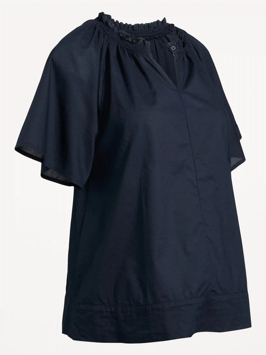 Maternity Ruffle-Collar Popover Top
