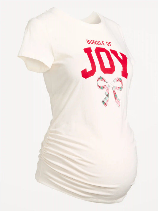 Maternity Side-Shirred Graphic T-Shirt
