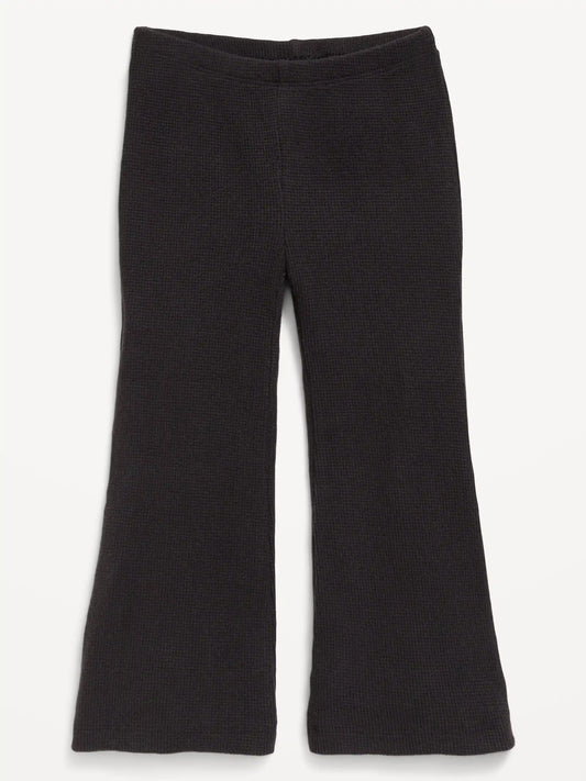 Waffle Knit Flared Leggings for Toddler Girls