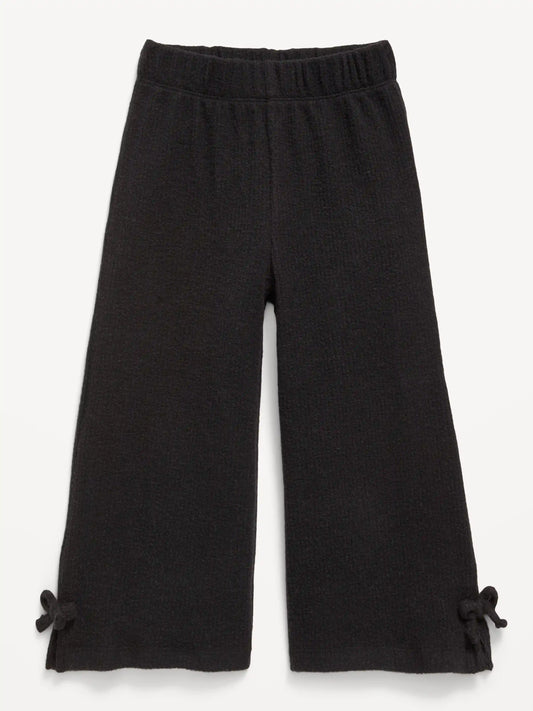 Cozy Ribbed Wide-Leg Pants for Toddler Girls