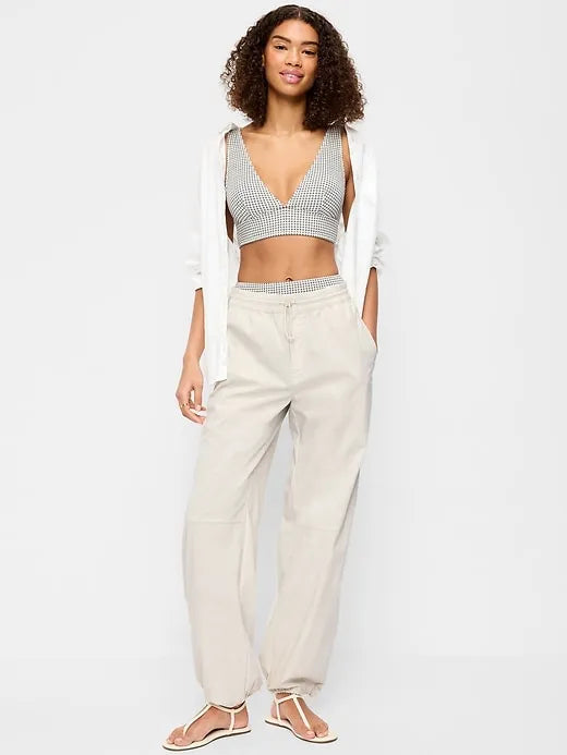 Lightweight Pull-On Poplin Balloon Pants