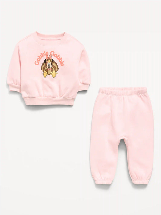 Disney© Crew-Neck Sweatshirt and Sweatpants Set for Baby