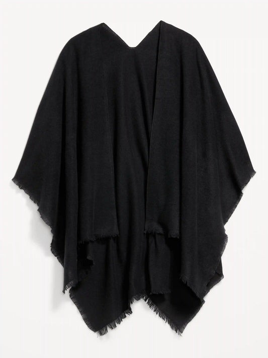 Flannel Fringe Poncho