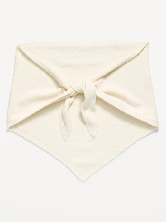 Oversized Rib-Knit Triangle Scarf