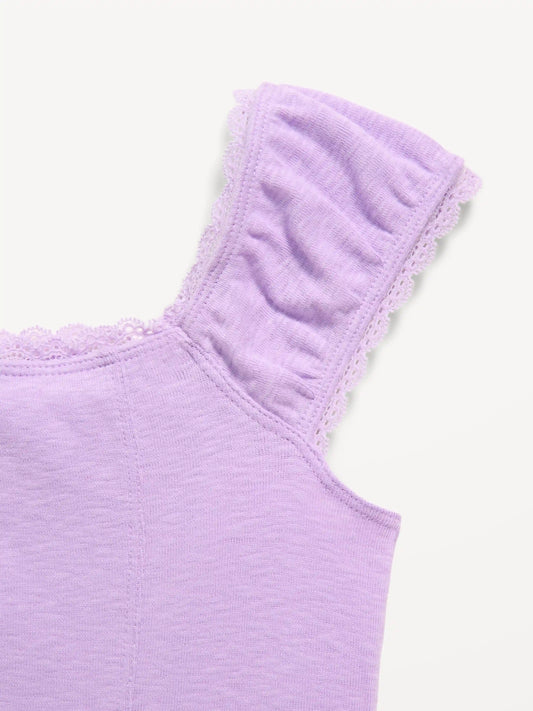 Short-Sleeve Ribbed Top for Girls
