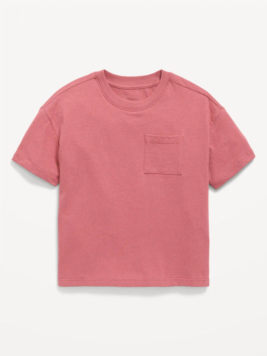 Oversized Short-Sleeve Pocket T-Shirt for Toddler Boys