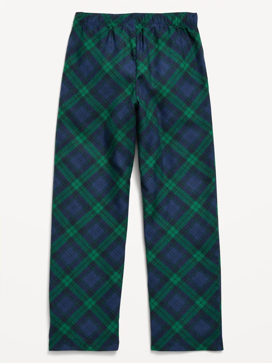 Gender-Neutral Printed Flannel Pajama Pants for Kids