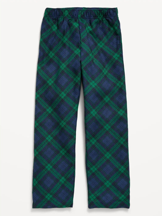 Gender-Neutral Printed Flannel Pajama Pants for Kids