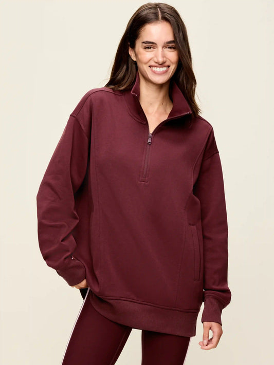 Dynamic Fleece Half-Zip Tunic Sweatshirt