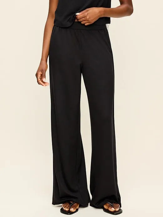 High-Waisted Bounce Lite Drapey Wide-Leg Pleated Pants
