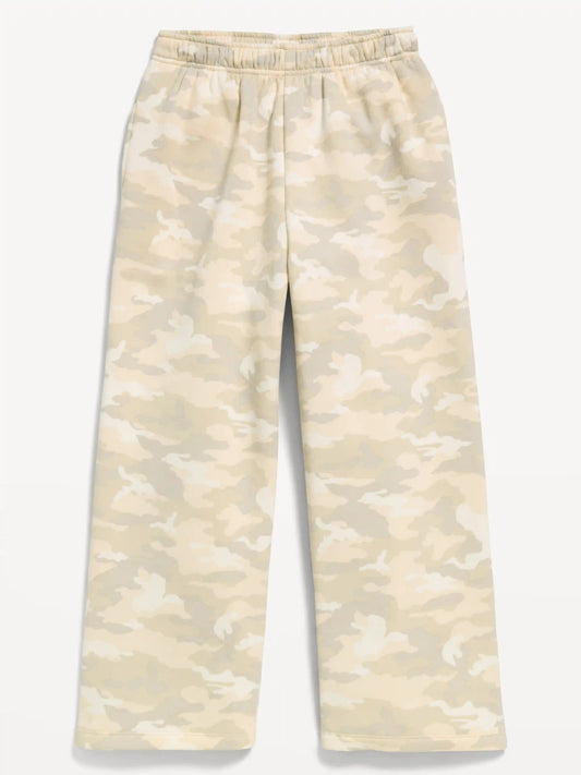 Mid-Rise Baggy Wide-Leg Sweatpants for Girls