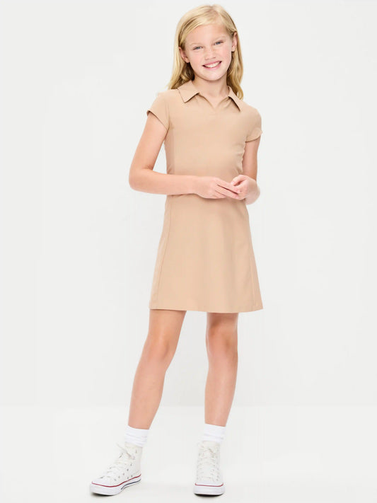PowerSoft Collared Athletic Dress for Girls