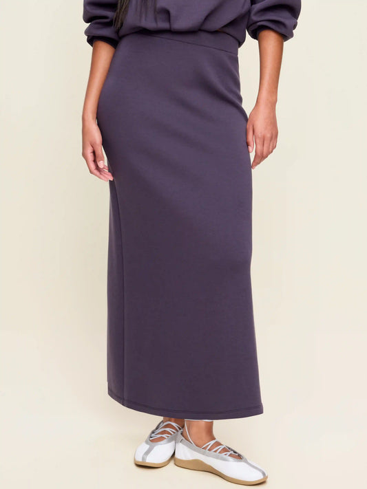 High-Waisted Bounce Fleece Maxi Skirt