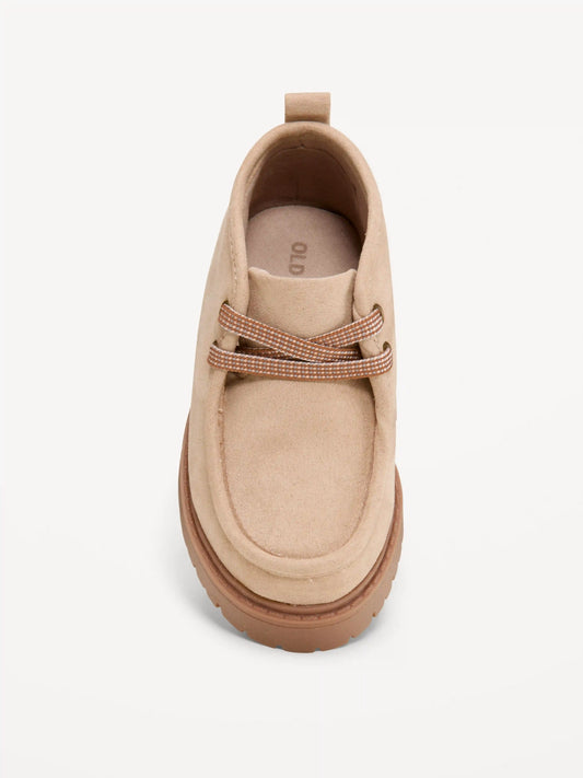 Faux-Suede Derby Boots for Toddler