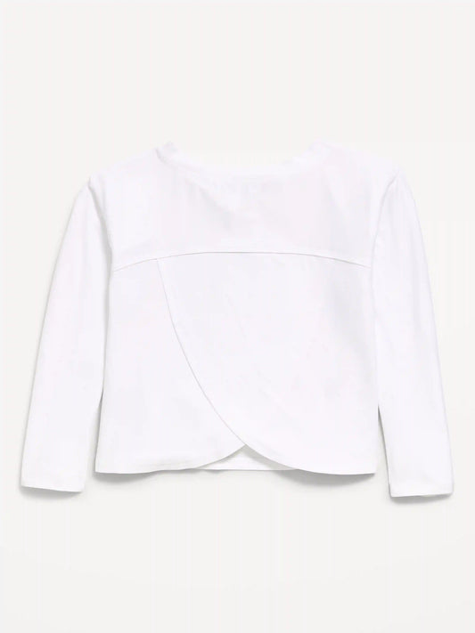 CloudMotion Long-Sleeve Cross-Back Top for Girls