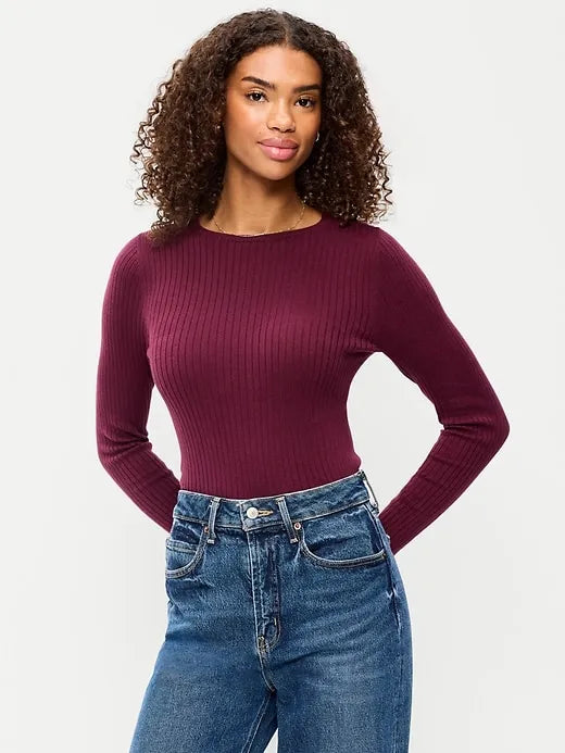 SoSoft Lite Crew-Neck Long-Sleeve Ribbed Top