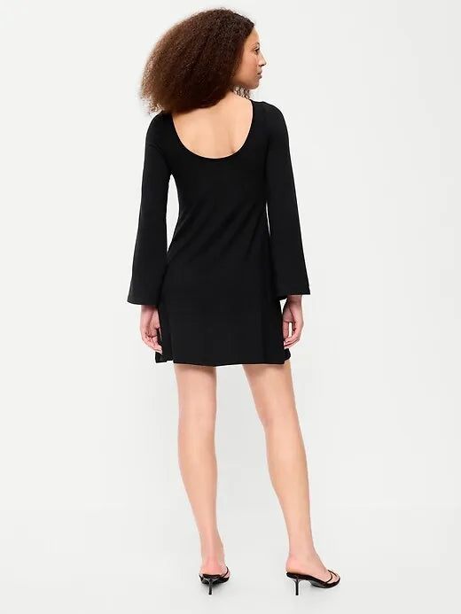 Low-Back Flare Mini Dress