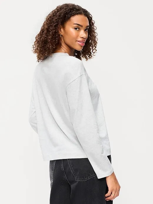 Vintage Long-Sleeve Crew-Neck T-Shirt
