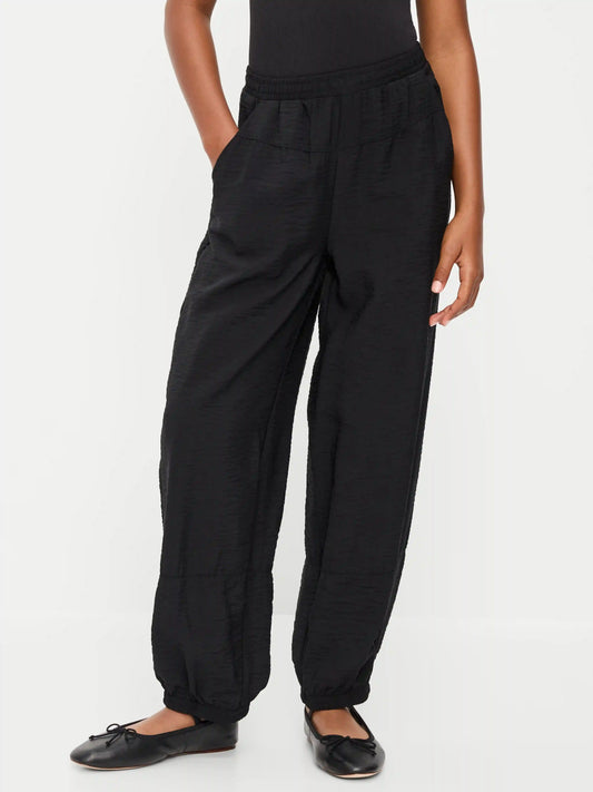 High-Waisted Crinkled Harem Pants for Girls