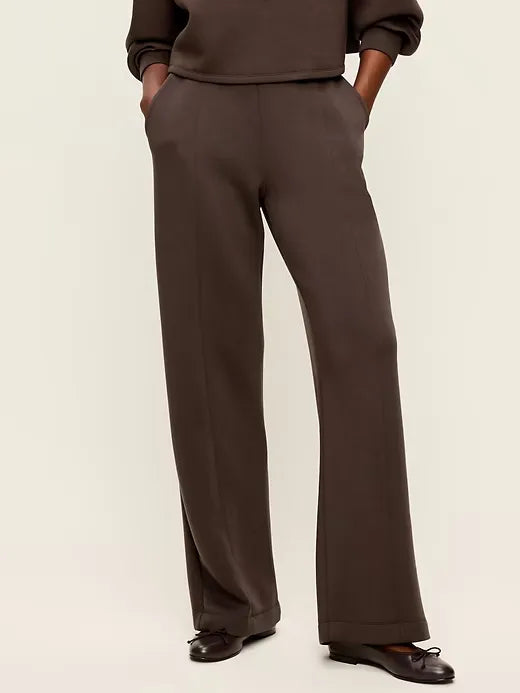 High-Waisted Bounce Fleece Wide-Leg Sweatpants