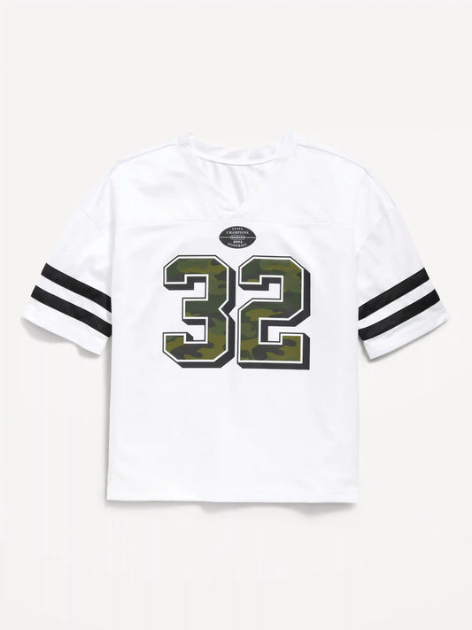 Oversized Football-Style Lifestyle Jersey T-Shirt for Boys