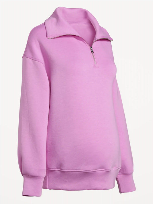 Maternity Bounce Fleece Half-Zip Pullover