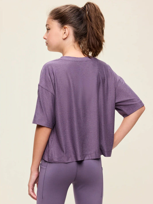 CloudMotion Short-Sleeve Boxy T-Shirt for Girls