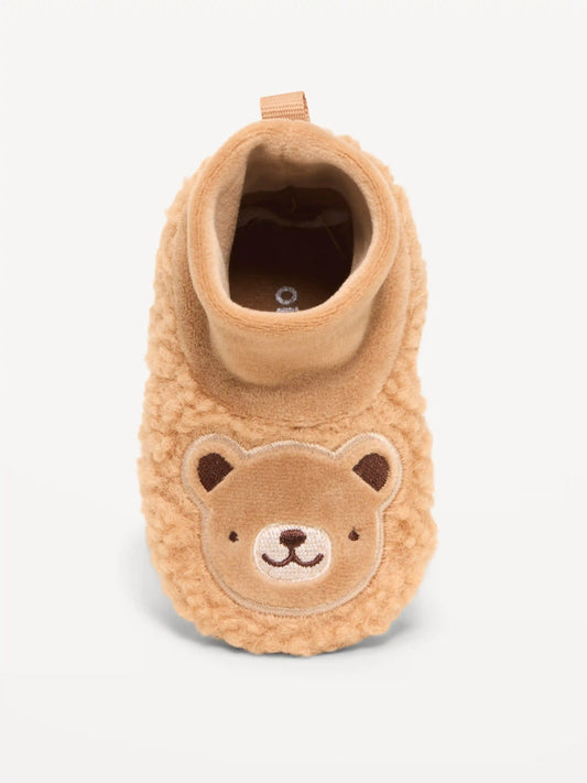 Critter Sherpa Slippers for Baby