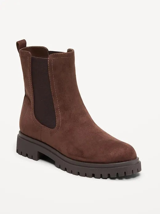 Faux-Suede Chelsea Boots for Women