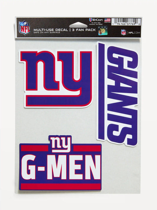 WinCraft® New York Giants 3-Pack Multi-Use Decals