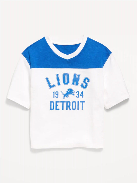 Detroit Lions Oversized Graphic Football T-Shirt for Girls